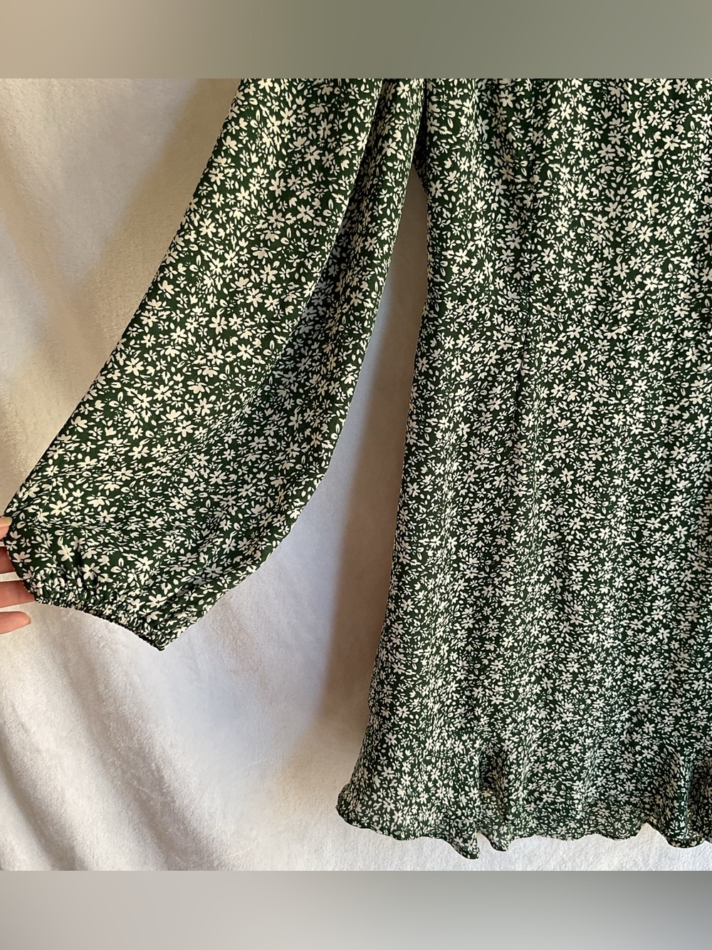 Lulus Cut Out Back w/ Button Up Detail Floral Long Sleeve Dress Womens L - Picture 3 of 15
